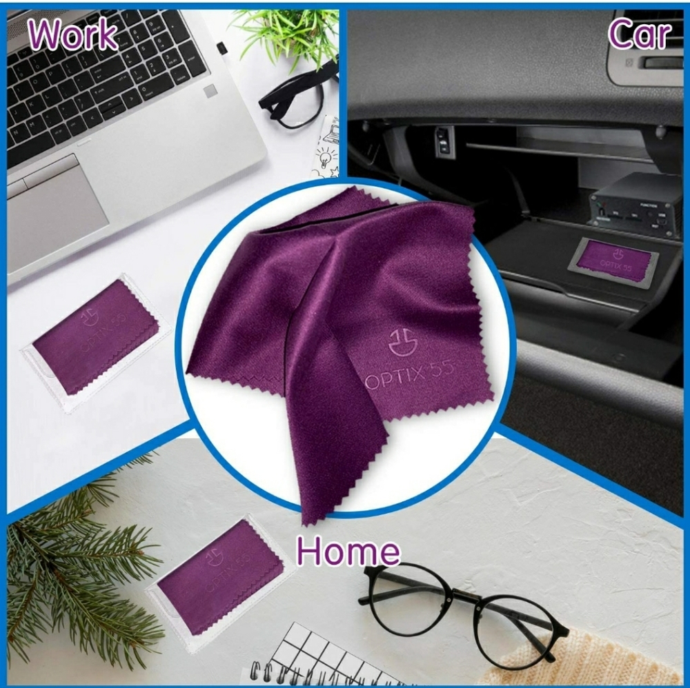 Purple Microfiber (6"x7") Lens Cleaning Cloth